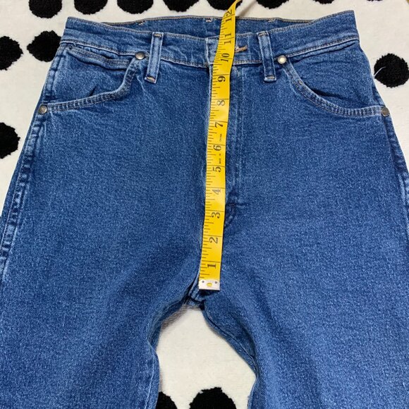 Vintage Wrangler Cowboy Cut Faded Dark Denim Straight Leg Western Jeans - Picture 9 of 12